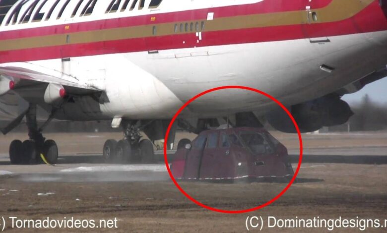 Será que veículos blindados para caça a tempestades aguentam o empuxo de um motor a jato de um Boeing 747?