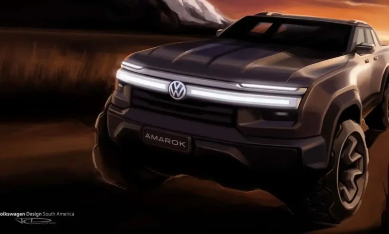 Nova geração da Volkswagen Amarok terá versão híbrida a partir de 2027
