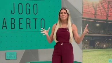 Renata Fan apresenta o Jogo Aberto. Foto: Reprodu&ccedil;&atilde;o/Band