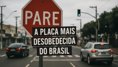 Placa de trânsito mais desobedecida do Brasil
