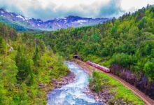 A viagem de trem mais cinematográfica da Europa: 7 horas entre fiordes, 182 túneis e o deserto gelado de Hardangervidda na Noruega