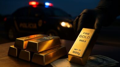 A apreensão de barras de ouro avaliadas em R$ 1,1 milhão em Roraima, feita pela Receita Federal na BR-401, expõe a rota do contrabando ligado ao garimpo ilegal e ao crime organizado na fronteira com a Guiana.