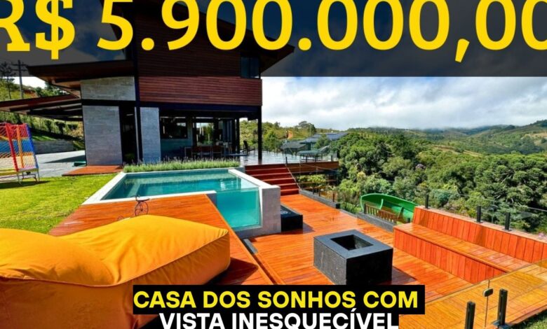 Em Campos do Jordão, casa moderna no Iporanga une automação completa, piscina aquecida e vista única — luxo e lazer integrados à natureza da serra.