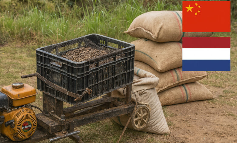 China e Holanda querem invenção de cafeicultor capixaba que criou peneirador capaz de limpar 420 kg de café por hora e já conquistou prêmios internacionais