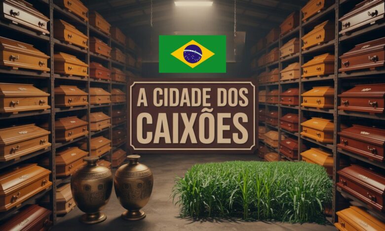 Cidade de Grão-Pará, em Santa Catarina, produz 7 mil caixões por mês e gera 200 empregos, unindo indústria funerária e agricultura.