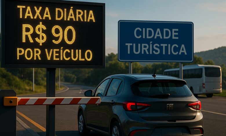 Cidade turística brasileira já cobra taxa diária de até R$ 90 por veículo, com isenção apenas para quem permanecer menos de 4 horas, mas poucos sabem