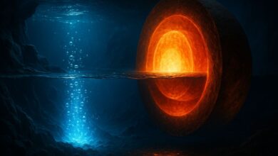 Oceano escondido a 700 km da Terra foi revelado em 2024 por estudo da Science e O Globo. A ringwoodita guarda bilhões de litros de água que redefinem a origem dos mares.