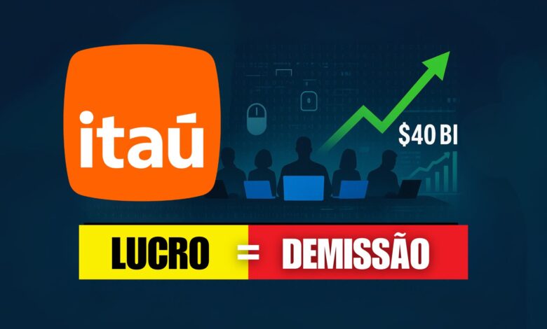 Itaú demite mil funcionários em home office após lucro recorde e bônus, usando monitoramento digital que pode violar a LGPD.