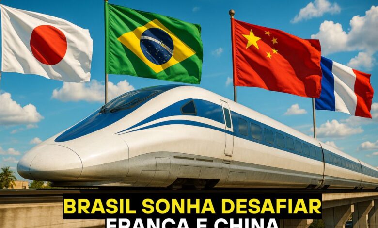 Japão lidera com maglev a 603 km/h, França e China disputam a alta velocidade, e o Brasil inicia projetos em busca de espaço nessa corrida tecnológica