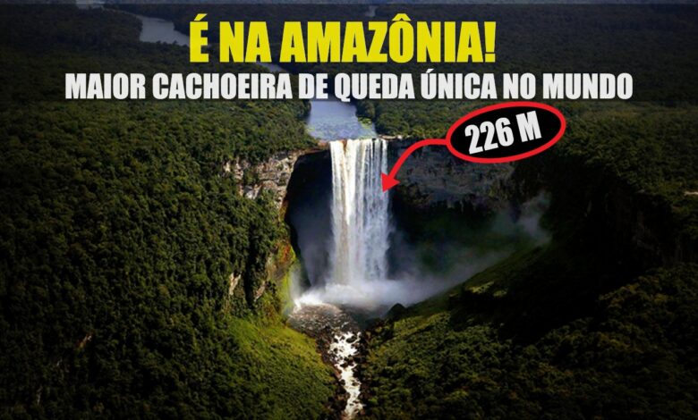 A maior cachoeira de queda única do mundo é na Amazônia: Kaieteur Falls, a joia de 226 metros e força bruta que rivaliza com Iguaçu e Niágara