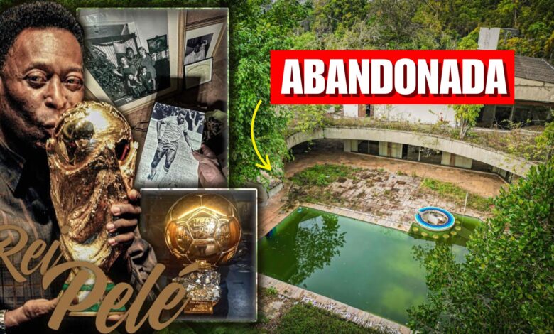 Mansão de Pelé no Guarujá enfrenta abandono, dívida de R$ 452 mil em IPTU e penhora de R$ 7 milhões, sob risco de leilão.
