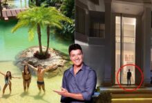 Mansão de Rodrigo Faro em Alphaville tem praia artificial de 500 mil litros, ilhas, cachoeira e elevador residencial.