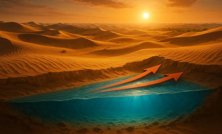 Sob as areias do Saara, um mar subterrâneo guarda bilhões de litros de água fóssil intocada há 40 mil anos, capaz de transformar desertos em terras férteis