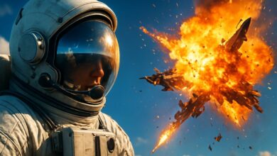 No espaço não existe barulho: o som não se propaga no vácuo, mas astronautas se comunicam por rádio e até explosões de naves seriam silenciosas.