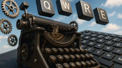 Descubra como o teclado QWERTY nasceu das máquinas de escrever de Sholes em 1874, virou padrão mundial e resistiu até mesmo a alternativas como o Dvorak.