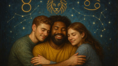 Ilustração dos signos mais fiéis em amizades segundo a astrologia.