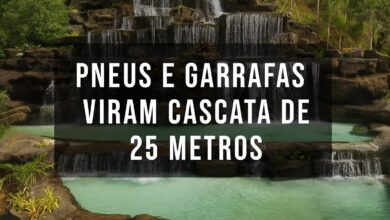 Cascata, Cachoeira, Pneus, Garrafas