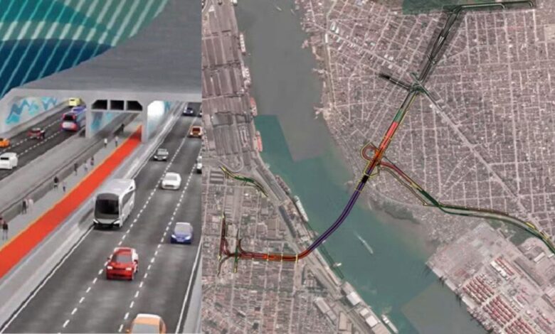 Primeiro túnel submerso do Brasil ligará Santos e Guarujá em 3 minutos, com técnica inédita e investimento de R$ 6,8 bilhões.