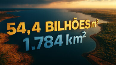 Maior reservatório em volume de água do Brasil acumula 54,4 bilhões de m³, cobre 1.784 km², gera energia e segue vital quase 30 anos após a inauguração