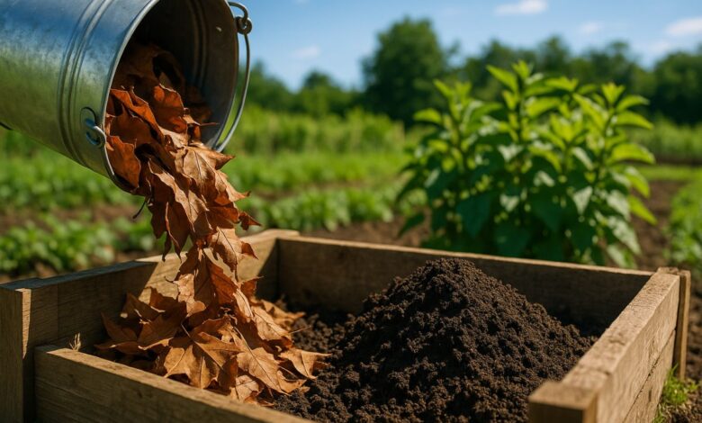 Horta da JapoNeuza ensina a transformar folhas secas em composto orgânico em casa, reduzindo desperdício e melhorando o cultivo de forma simples.