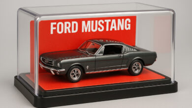 Miniatura digital de carro em caixa colecionável gerada por IA