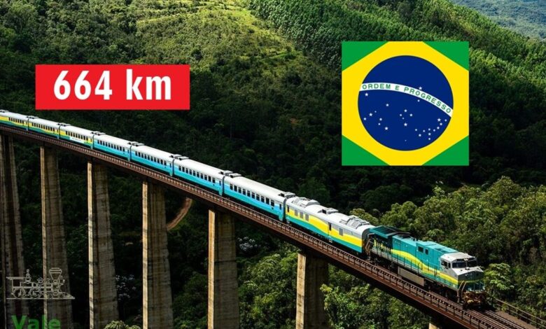 Explore a viagem de trem diária mais longa do Brasil, com 664 km entre Belo Horizonte e Vitória e vistas incríveis pelo caminho
