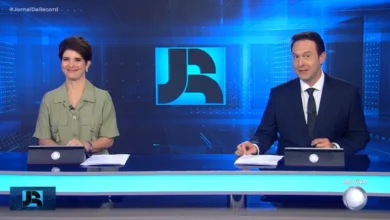 &Acirc;ncoras do Jornal da Record. Foto: Reprodu&ccedil;&atilde;o