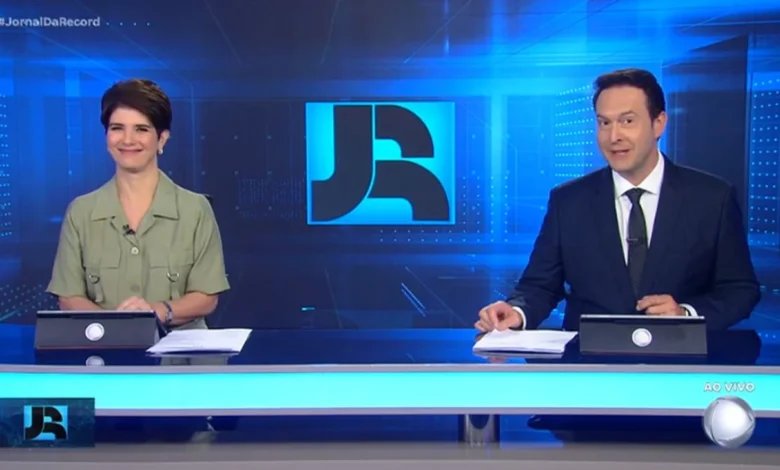 Âncoras do Jornal da Record. Foto: Reprodução