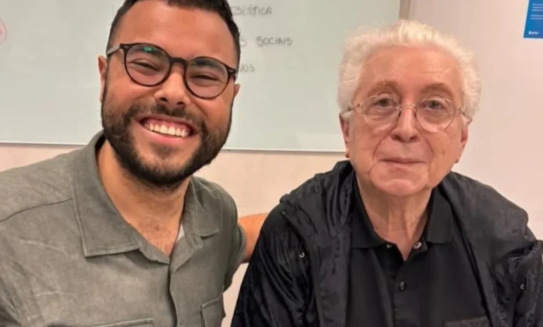 Juan Julian e Aguinaldo Silva. Foto: Reprodução/Instagram