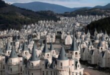 O sonho de luxo virou ruína: 587 castelos idênticos ficaram vazios em um condomínio de 200 milhões de dólares que jamais foi habitado