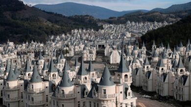O sonho de luxo virou ruína: 587 castelos idênticos ficaram vazios em um condomínio de 200 milhões de dólares que jamais foi habitado