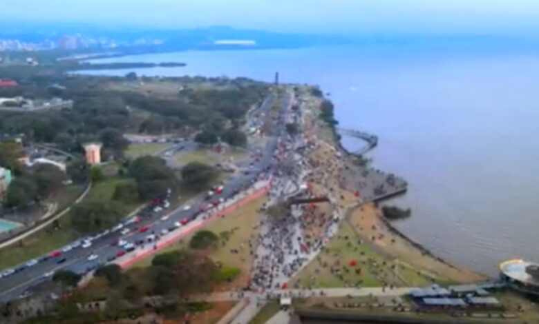 A capital mais ao sul do Brasil, onde o pôr do sol em um