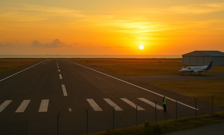 Aeroporto de Itanhaém perde movimento após decisão da Petrobras e opera muito abaixo da capacidade, apesar da estrutura moderna.