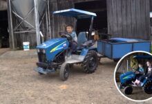 Agricultor reaproveita motor de Biz e constrói mini trator que funciona de verdade — presente inusitado para o filho viraliza nas redes