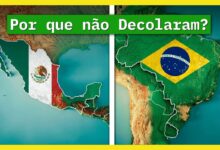 Brasil e México seguem grandes em território, mas sem se tornarem potências. Instituições frágeis limitam desenvolvimento e freiam produtividade duradoura.