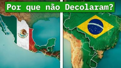 Brasil e México seguem grandes em território, mas sem se tornarem potências. Instituições frágeis limitam desenvolvimento e freiam produtividade duradoura.