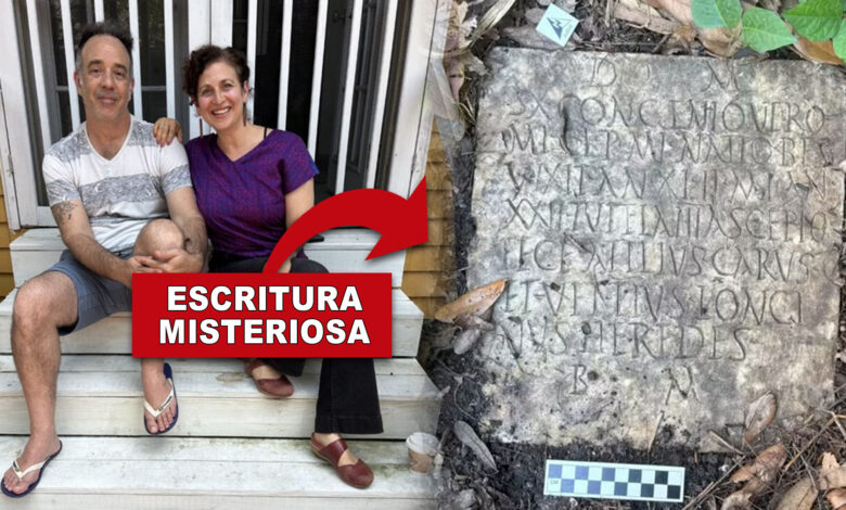Casal limpa o quintal e encontra por acaso pedra com escritura misteriosa, FBI é acionado e o artefato coincide com uma peça dada como desaparecida de Museu na Itália