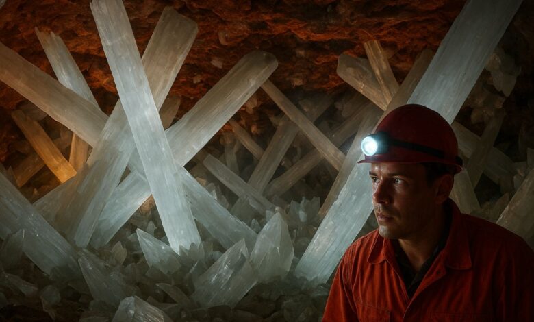 A caverna descoberta a 300 metros de profundidade no México que abriga os maiores cristais do mundo, com até 12 metros de comprimento, em um calor de 58°C