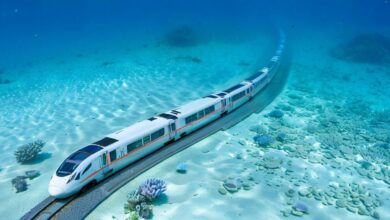 O túnel submarino de Jintang, marco da engenharia chinesa, conecta Ningbo Zhoushan pela ferrovia Yongzhou, unindo 16 km de tecnologia em alta velocidade sob o mar.