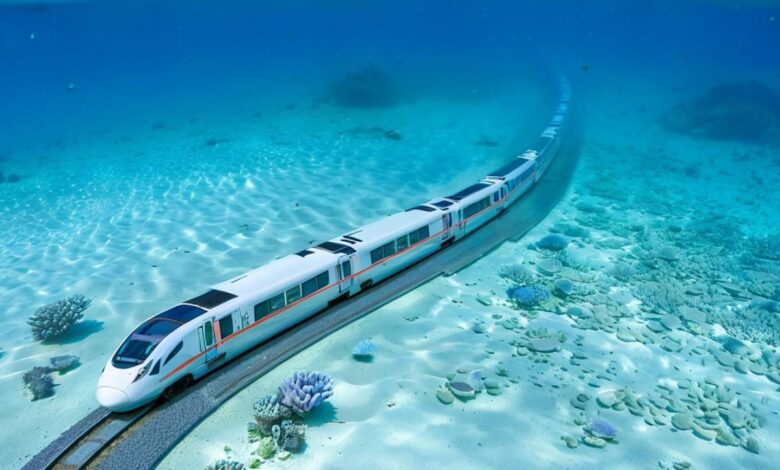 O túnel submarino de Jintang, marco da engenharia chinesa, conecta Ningbo Zhoushan pela ferrovia Yongzhou, unindo 16 km de tecnologia em alta velocidade sob o mar.