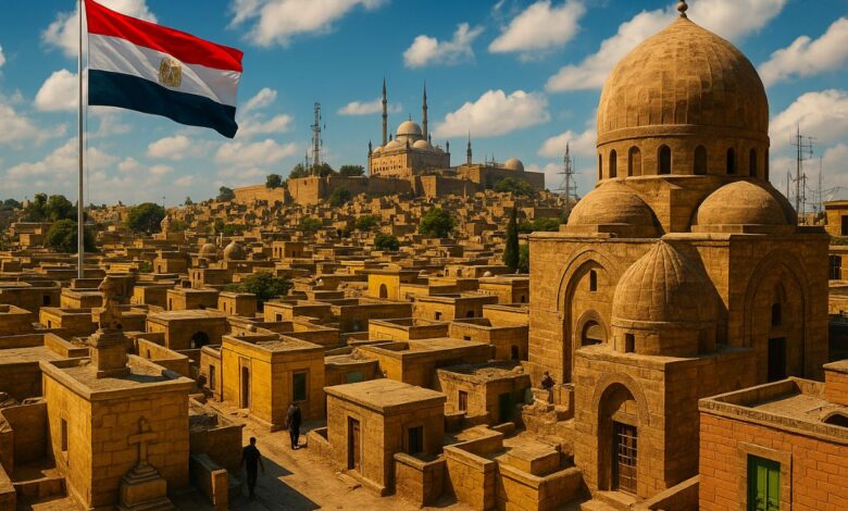 Na Cidade dos Mortos, no Cairo, uma antiga necrópole do Egito abriga famílias que vivem entre túmulos e mausoléus em meio à modernização urbana.