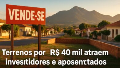 Cidade do interior oferece terrenos de 191,68m² por cerca de R$ 40 mil e atrai aposentados e investidores em busca de tranquilidade, baixo custo de vida e valorização imobiliária crescente