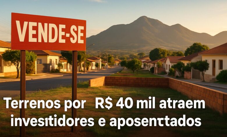 Cidade do interior oferece terrenos de 191,68m² por cerca de R$ 40 mil e atrai aposentados e investidores em busca de tranquilidade, baixo custo de vida e valorização imobiliária crescente