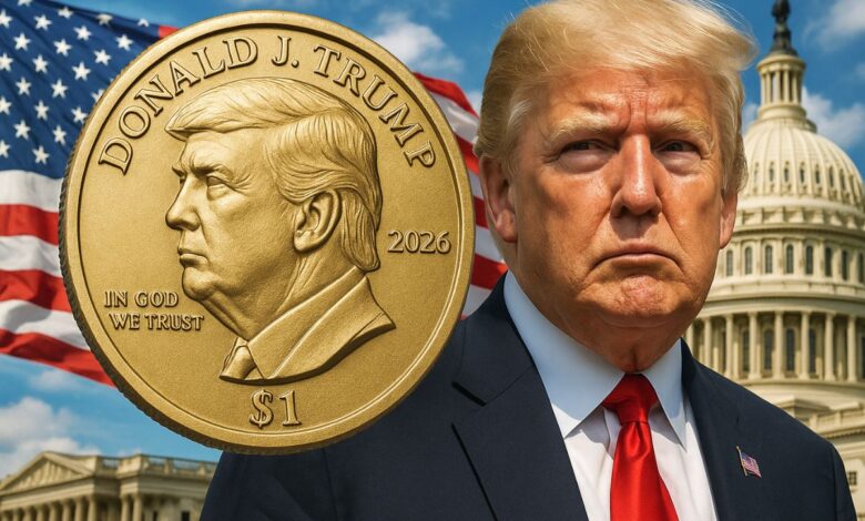 O Tesouro dos EUA confirmou a moeda de US$ 1 com rosto de Trump para 2026 em homenagem à independência, mas juristas levantam risco de ilegalidade e acirram o debate político e histórico.