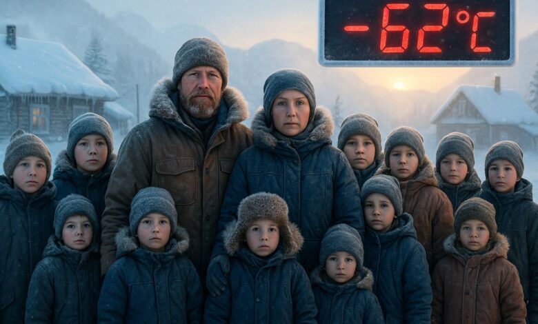Família com 22 filhos vive em Oymyakon, o vilarejo mais frio da Terra, enfrentando -62 °C com estratégias únicas de sobrevivência.
