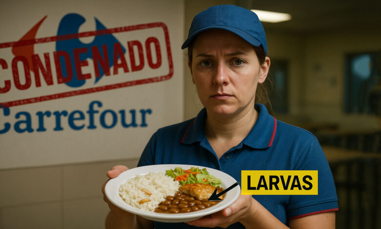 Funcionária acha larva na comida servida pelo Carrefour e justiça decide que ela tem direito a indenização de R$ 50 mil
