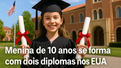 Com apenas 10 anos, garota prodígio da Califórnia se forma em faculdade com dois diplomas e quebra recorde histórico