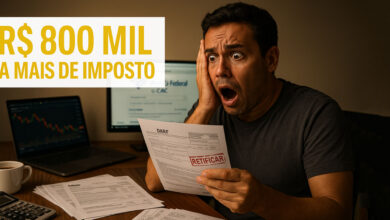 Homem esquece de declarar prejuízos em investimentos e acaba pagando R$ 800 mil a mais de IR