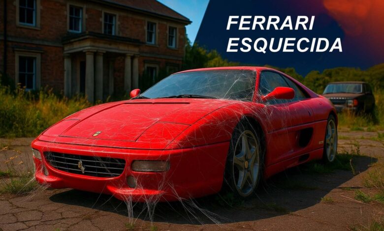 Ferrari F355 coberta por teias de aranha é encontrada em mansão abandonada junto a mais de 50 carros raros deixados por milionário