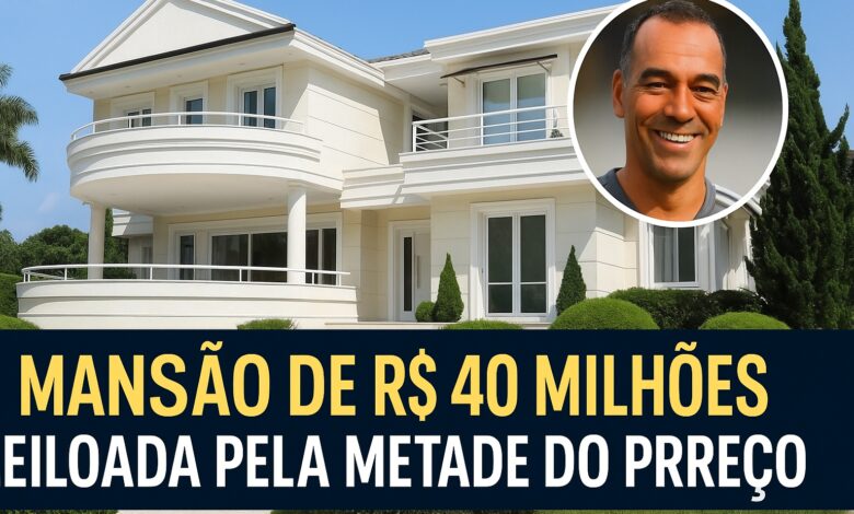 Mansão de Cafu em Alphaville, avaliada em R$ 40 milhões e com mais de 3 mil m², é um palácio que foi leiloado quse metade do preço após decisão da Justiça